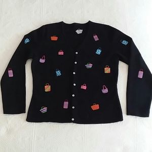 Pocketbook Theme Cardigan Sweater
